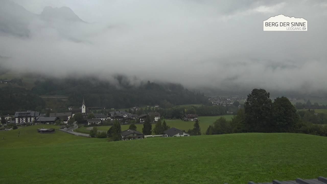 Archiv Foto Webcam Leogang Dorfblick