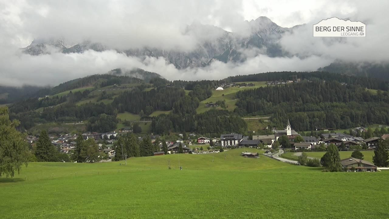 Archiv Foto Webcam Leogang Dorfblick