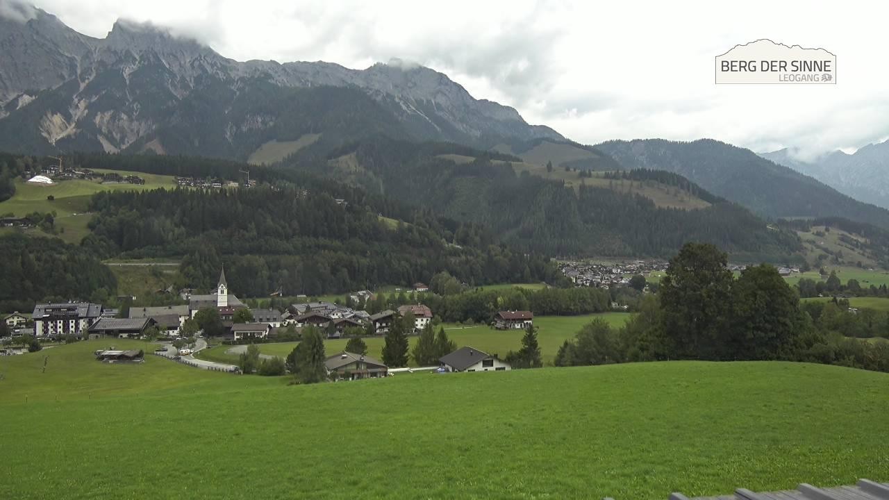Archiv Foto Webcam Leogang Dorfblick