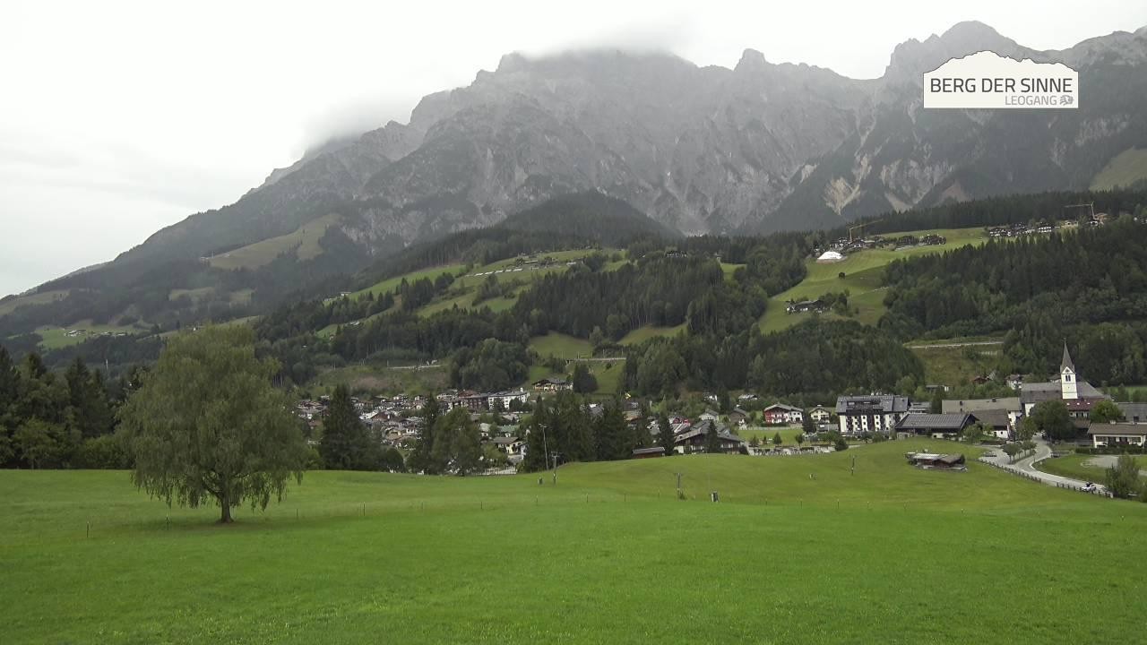 Archiv Foto Webcam Leogang Dorfblick