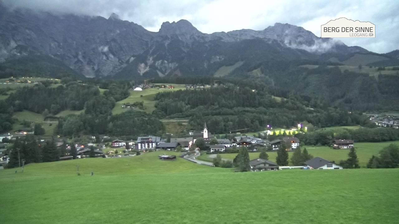 Archiv Foto Webcam Leogang Dorfblick