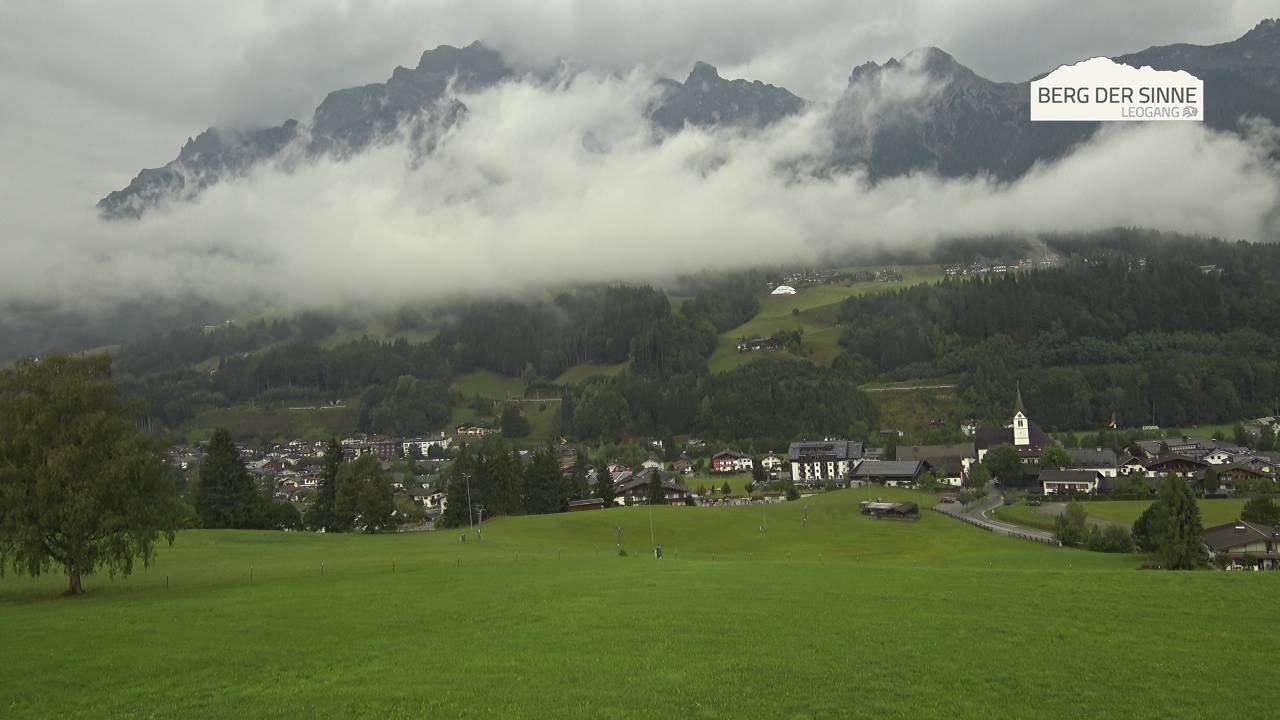 Archiv Foto Webcam Leogang Dorfblick