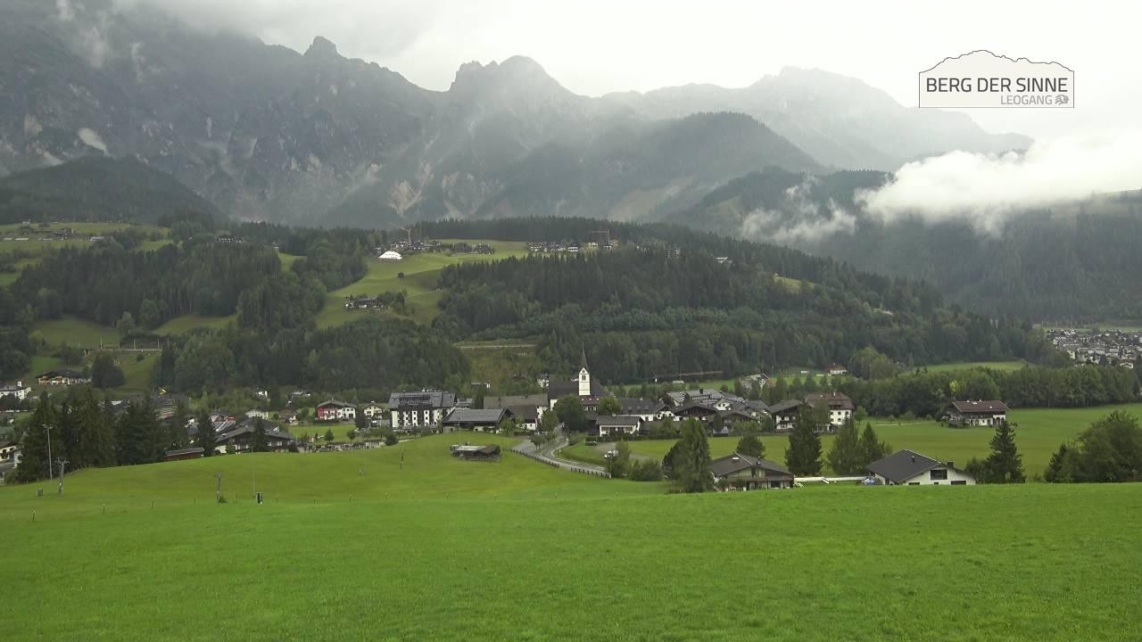 Archiv Foto Webcam Leogang Dorfblick