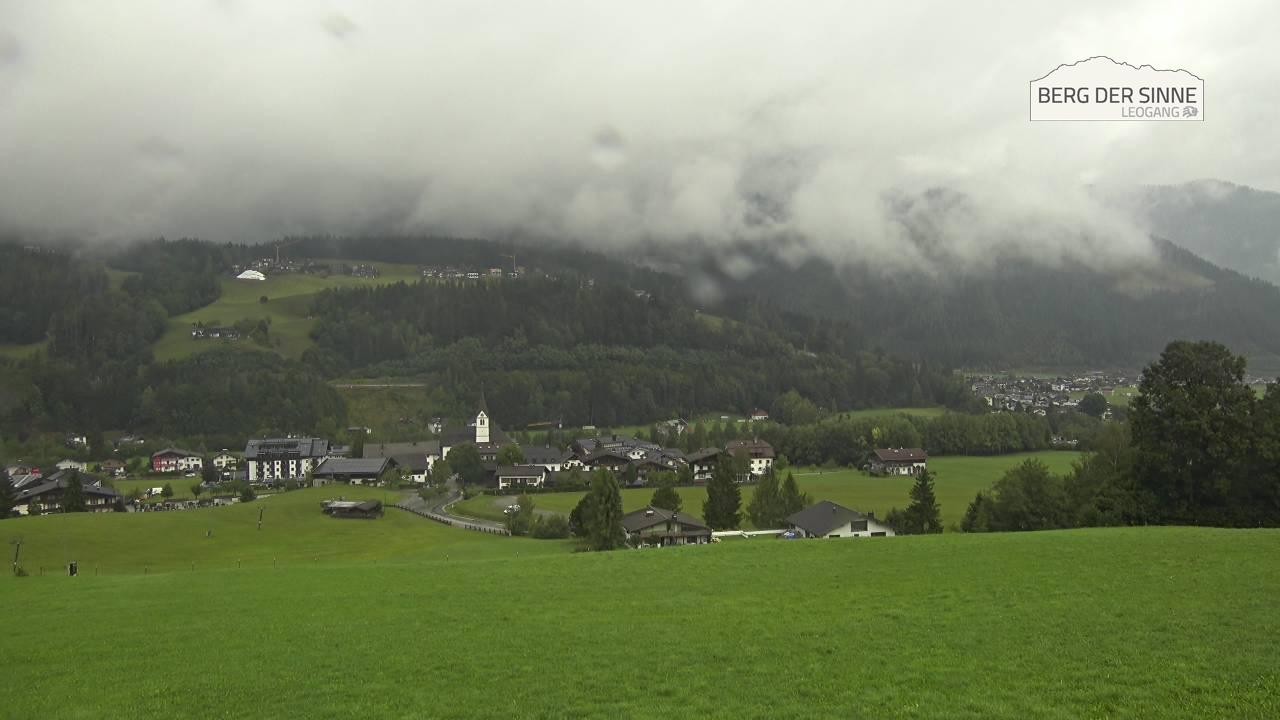 Archiv Foto Webcam Leogang Dorfblick