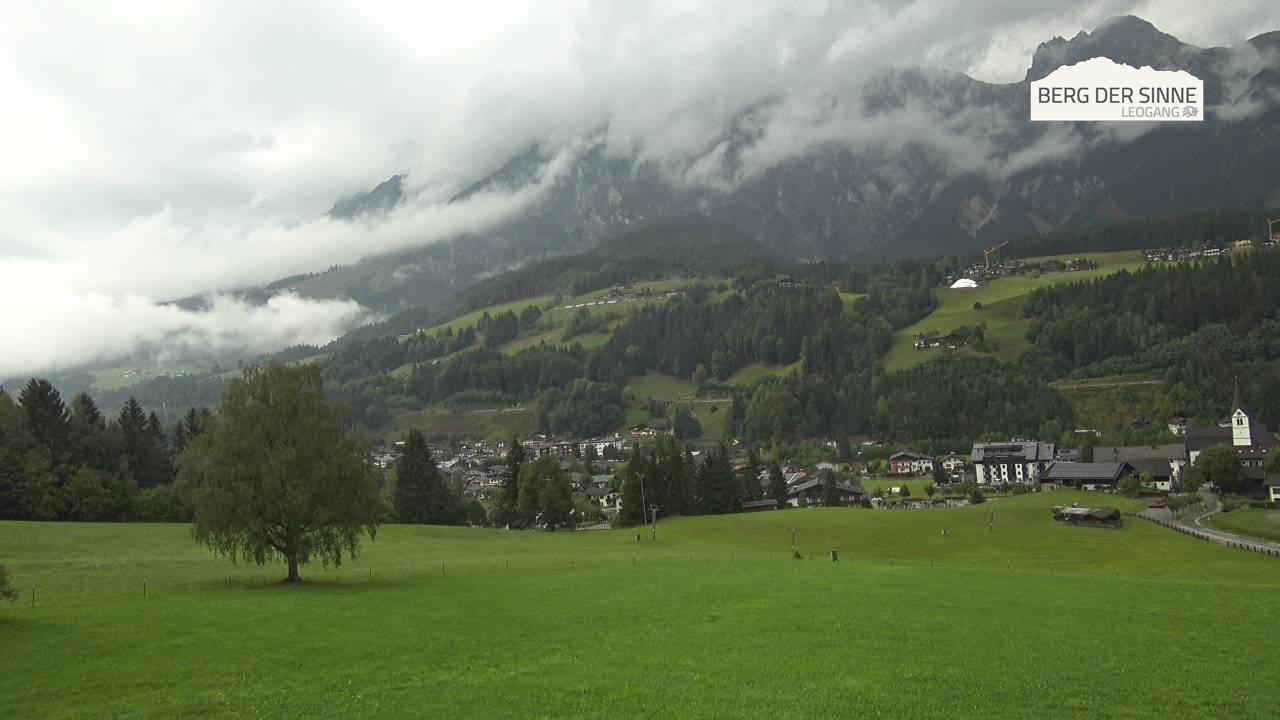 Archiv Foto Webcam Leogang Dorfblick