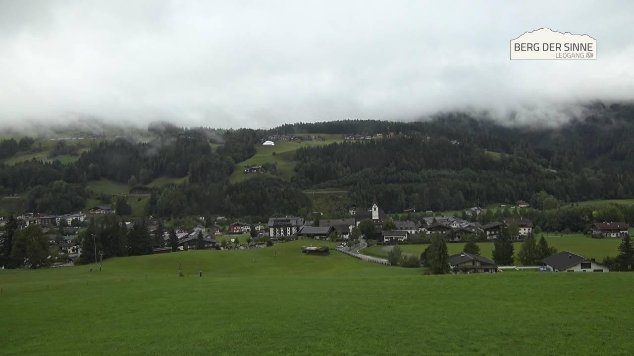 Archiv Foto Webcam Leogang Dorfblick
