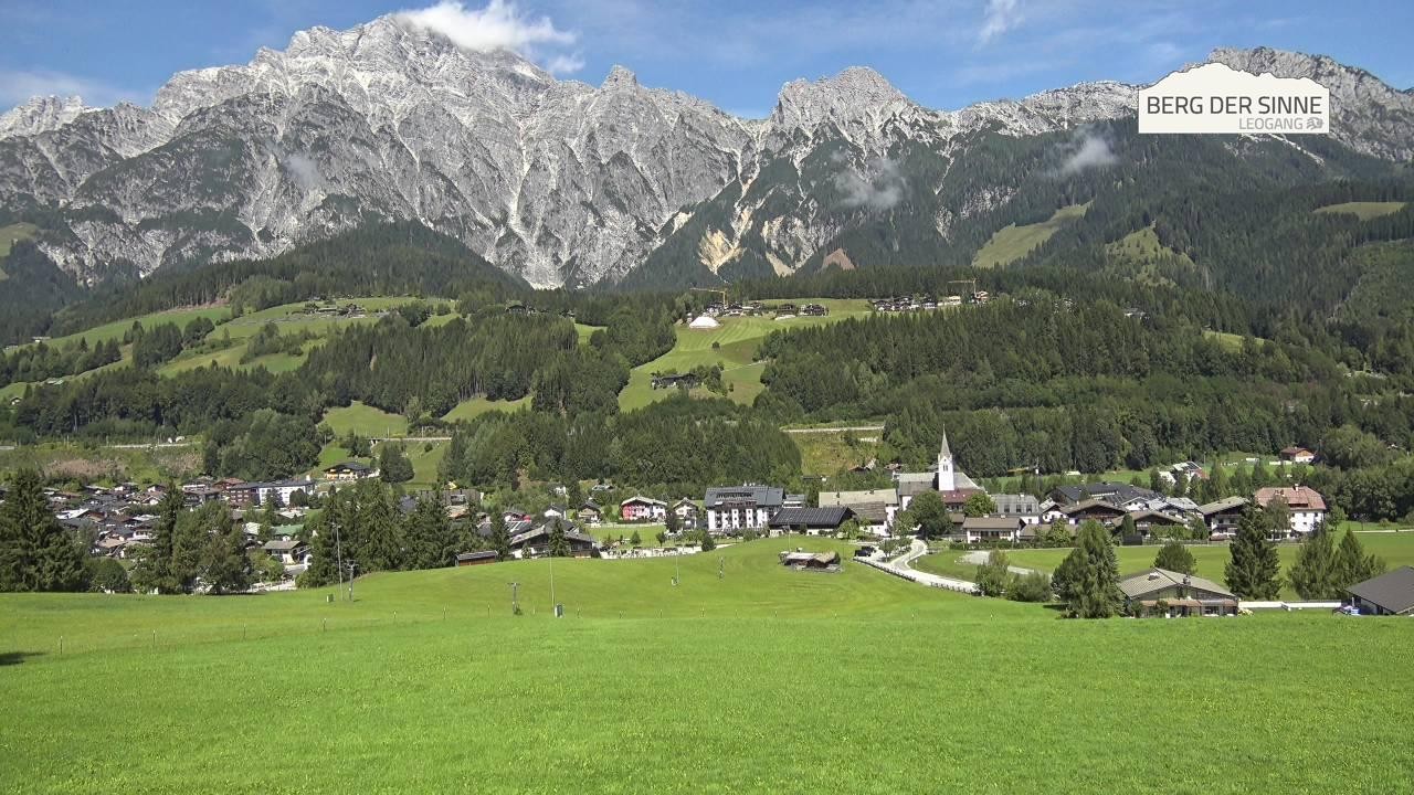 Archiv Foto Webcam Leogang Dorfblick
