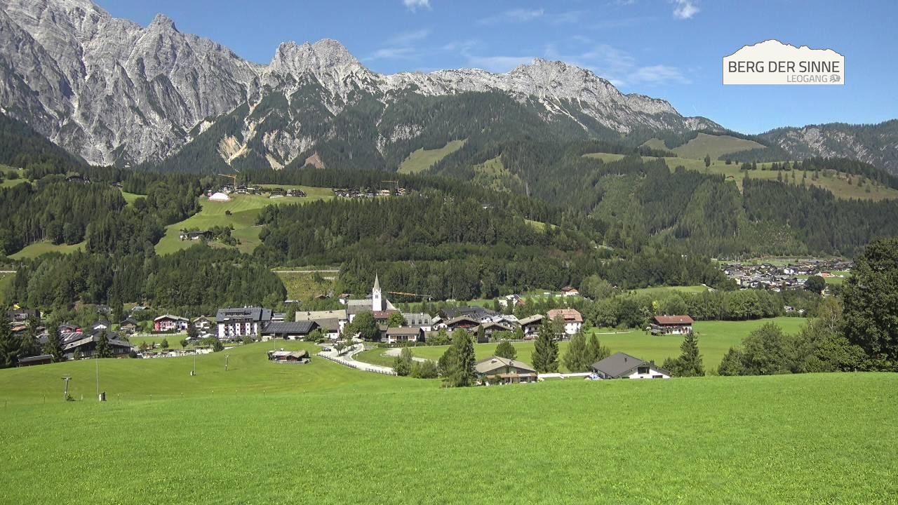 Archiv Foto Webcam Leogang Dorfblick