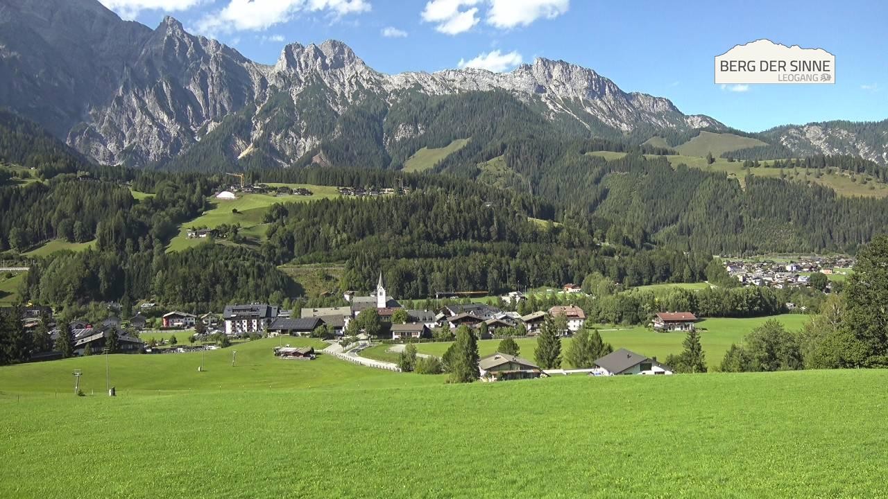 Archiv Foto Webcam Leogang Dorfblick