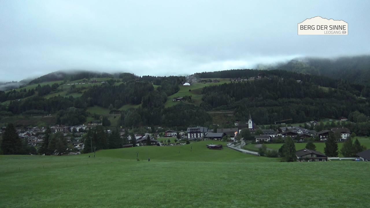 Archiv Foto Webcam Leogang Dorfblick