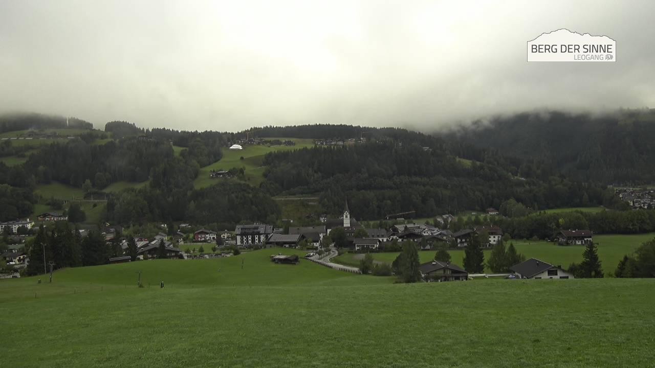 Archiv Foto Webcam Leogang Dorfblick