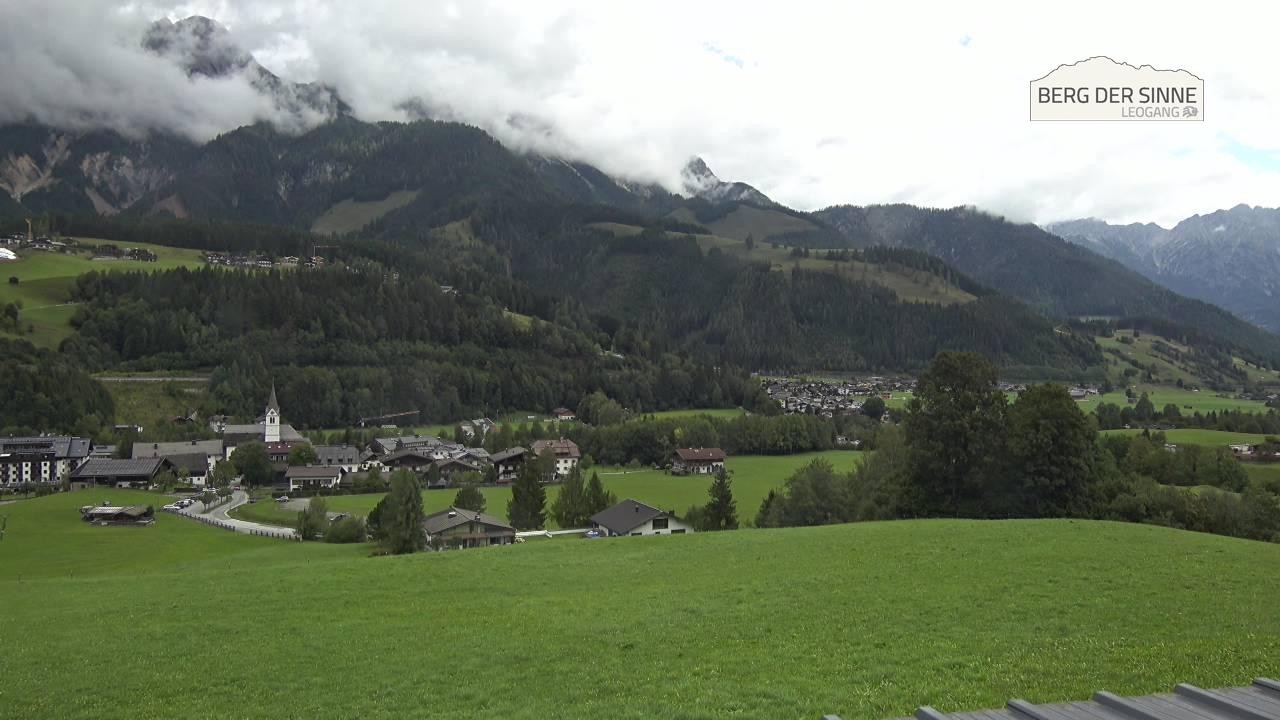 Archiv Foto Webcam Leogang Dorfblick