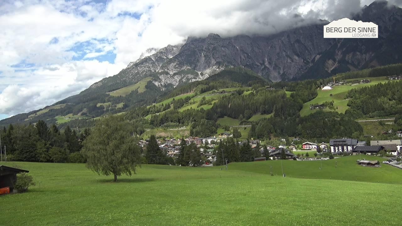 Archiv Foto Webcam Leogang Dorfblick