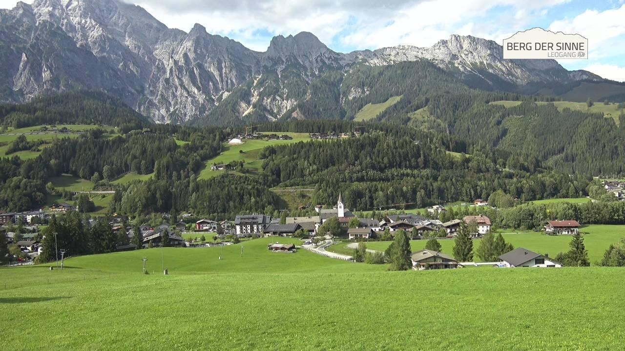 Archiv Foto Webcam Leogang Dorfblick