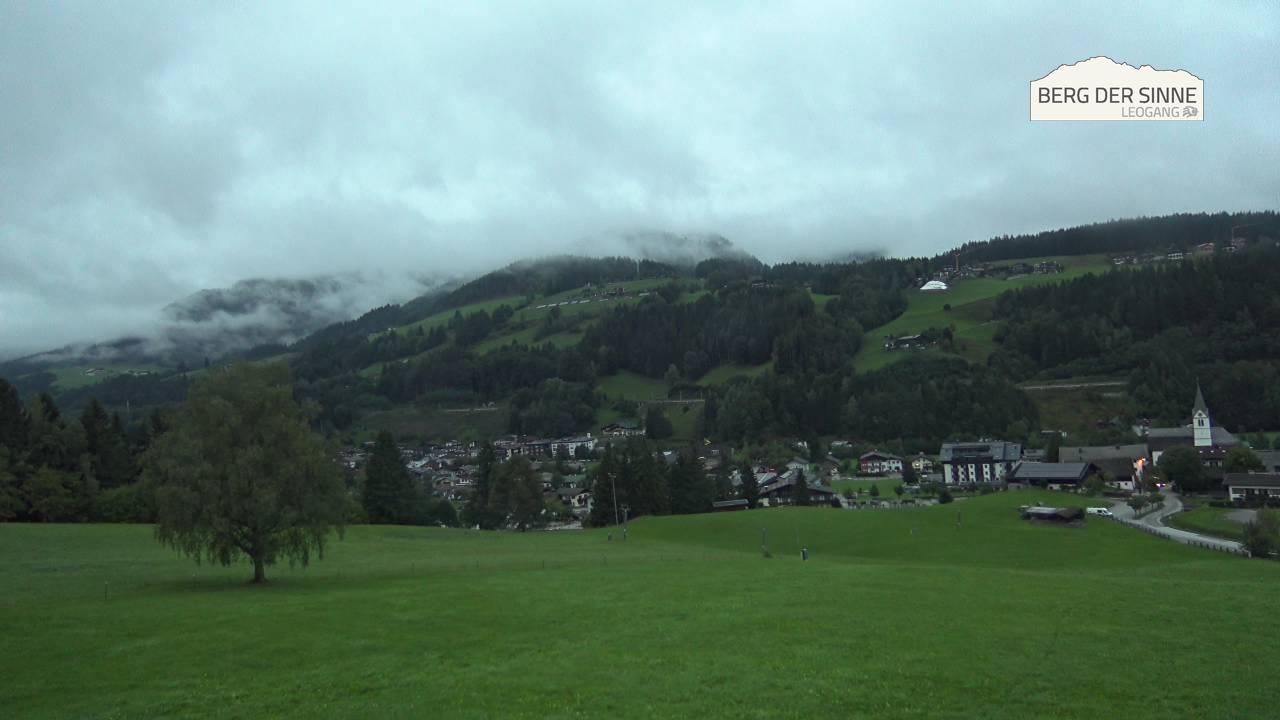 Archiv Foto Webcam Leogang Dorfblick