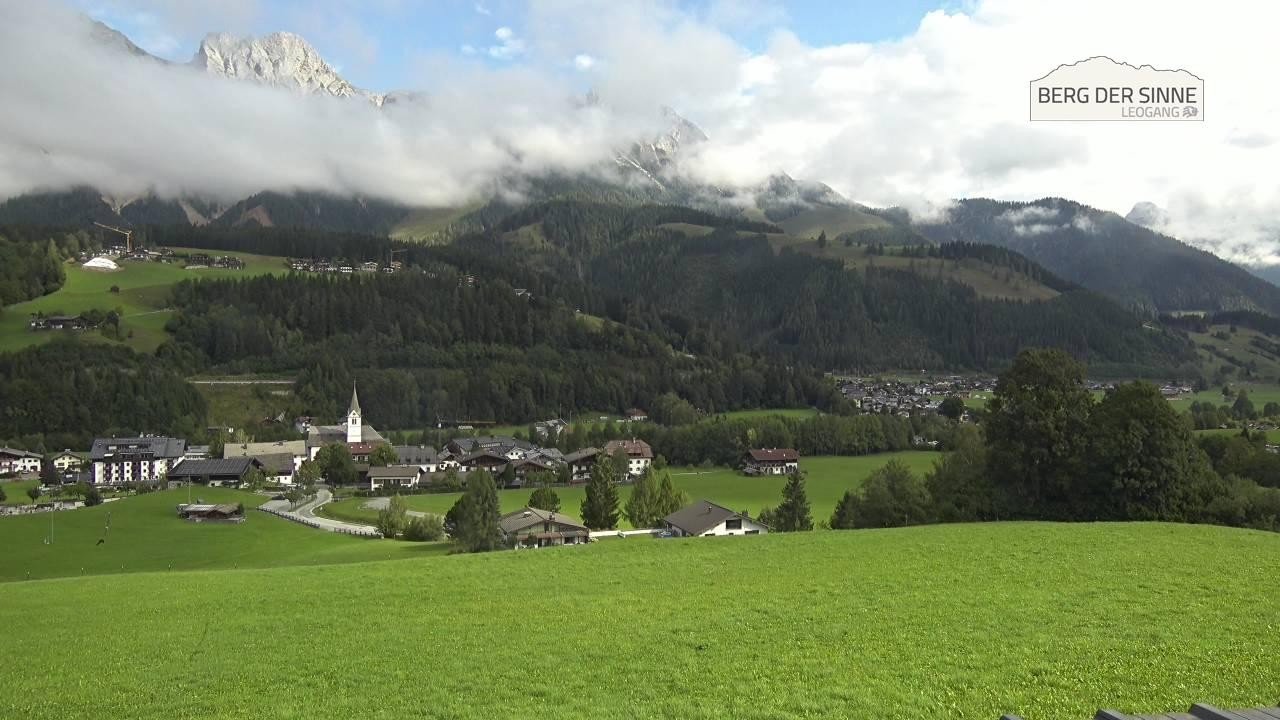 Archiv Foto Webcam Leogang Dorfblick