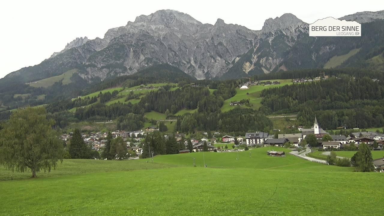 Archiv Foto Webcam Leogang Dorfblick