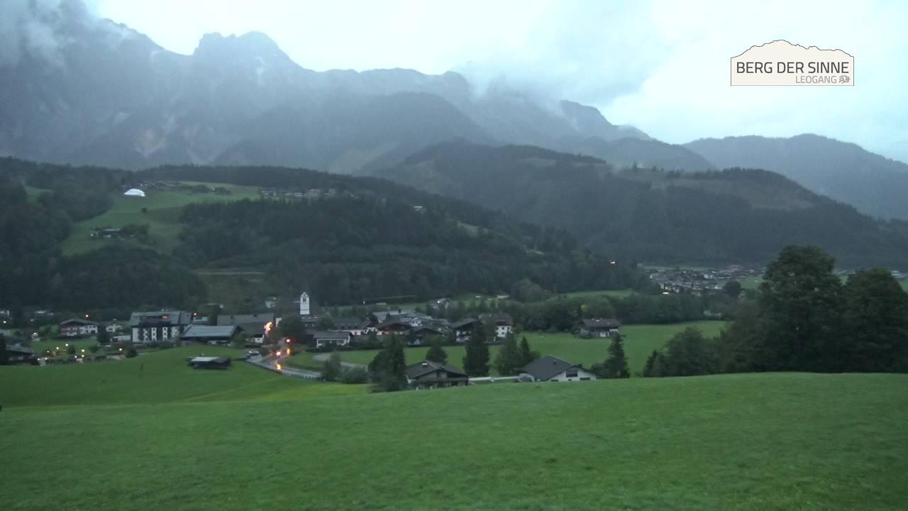 Archiv Foto Webcam Leogang Dorfblick