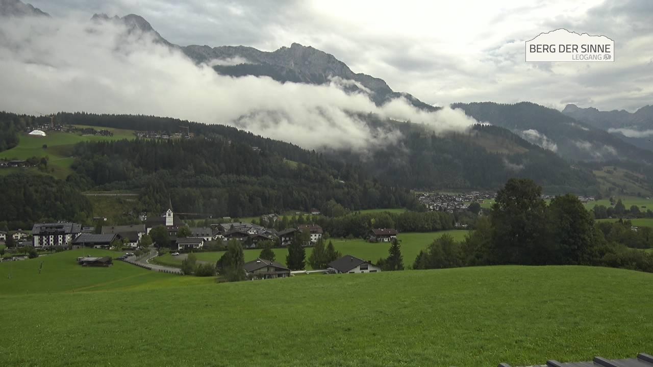 Archiv Foto Webcam Leogang Dorfblick