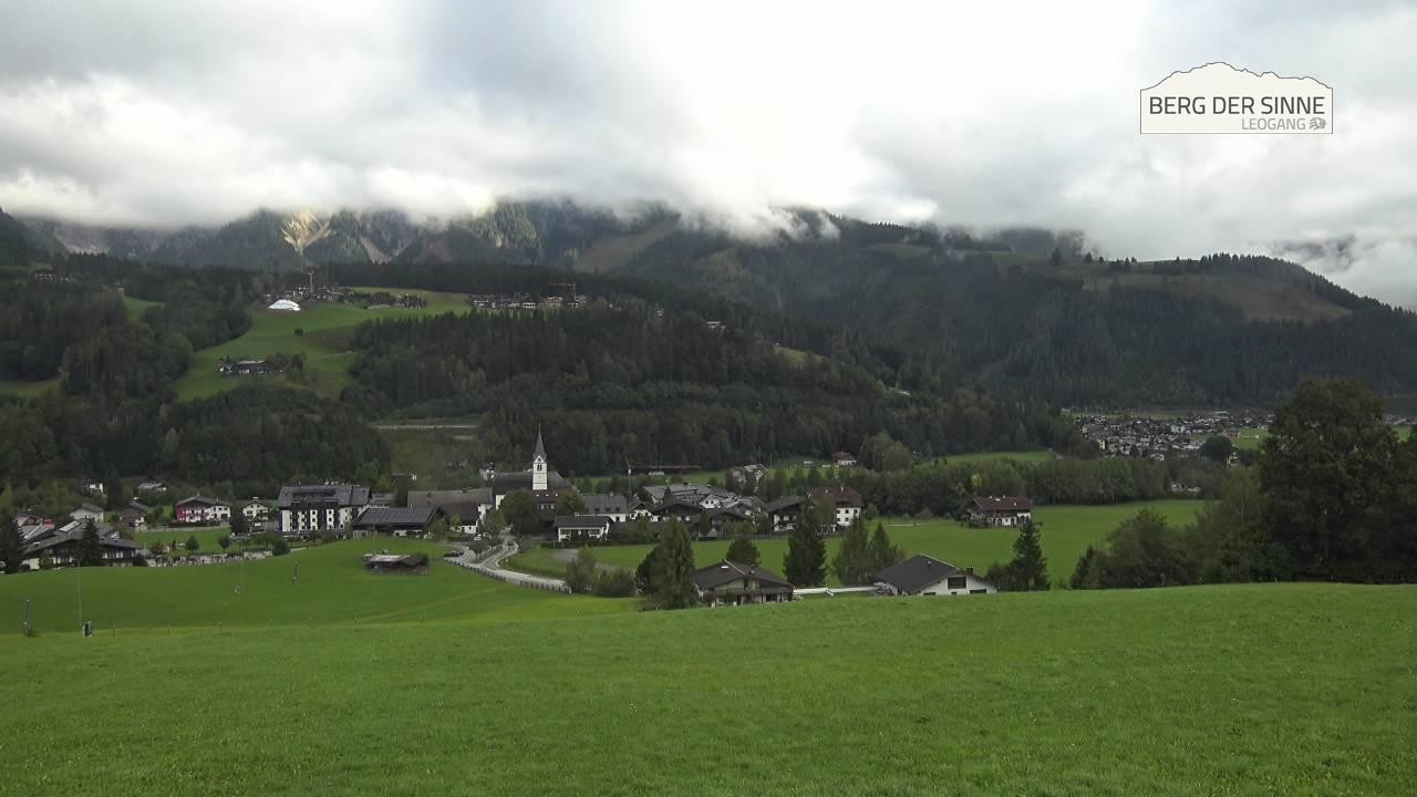Archiv Foto Webcam Leogang Dorfblick
