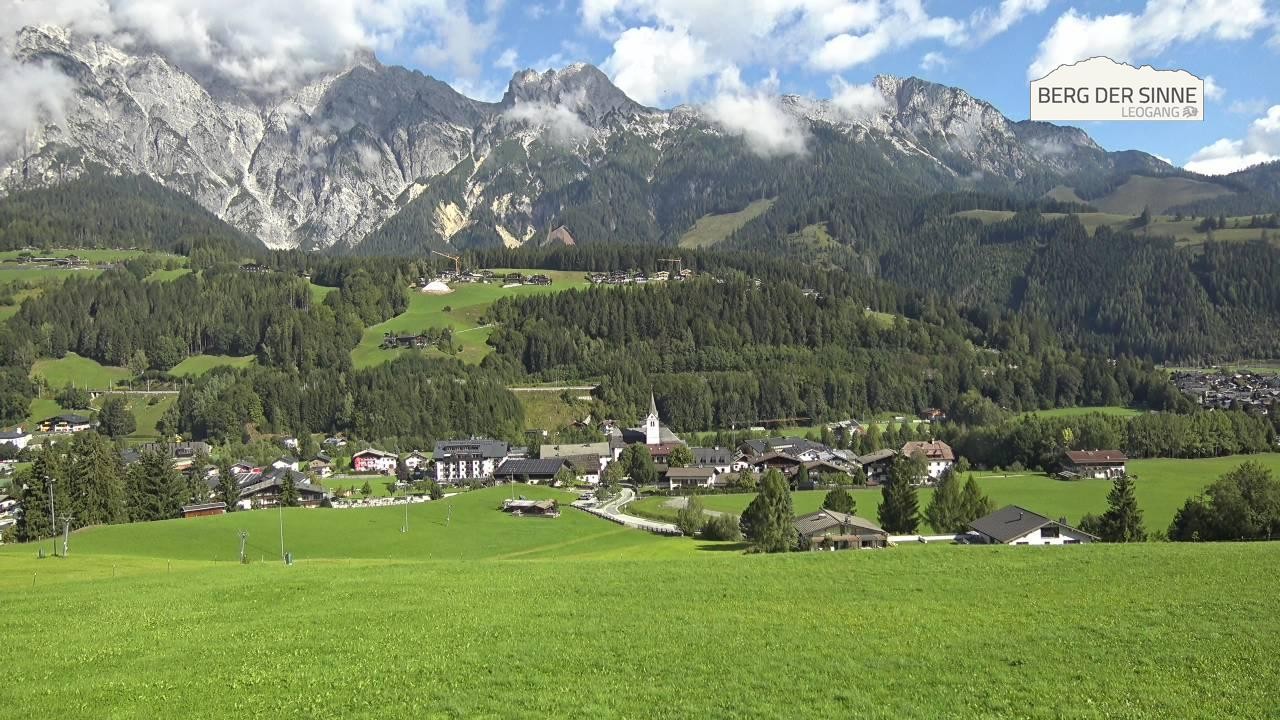 Archiv Foto Webcam Leogang Dorfblick