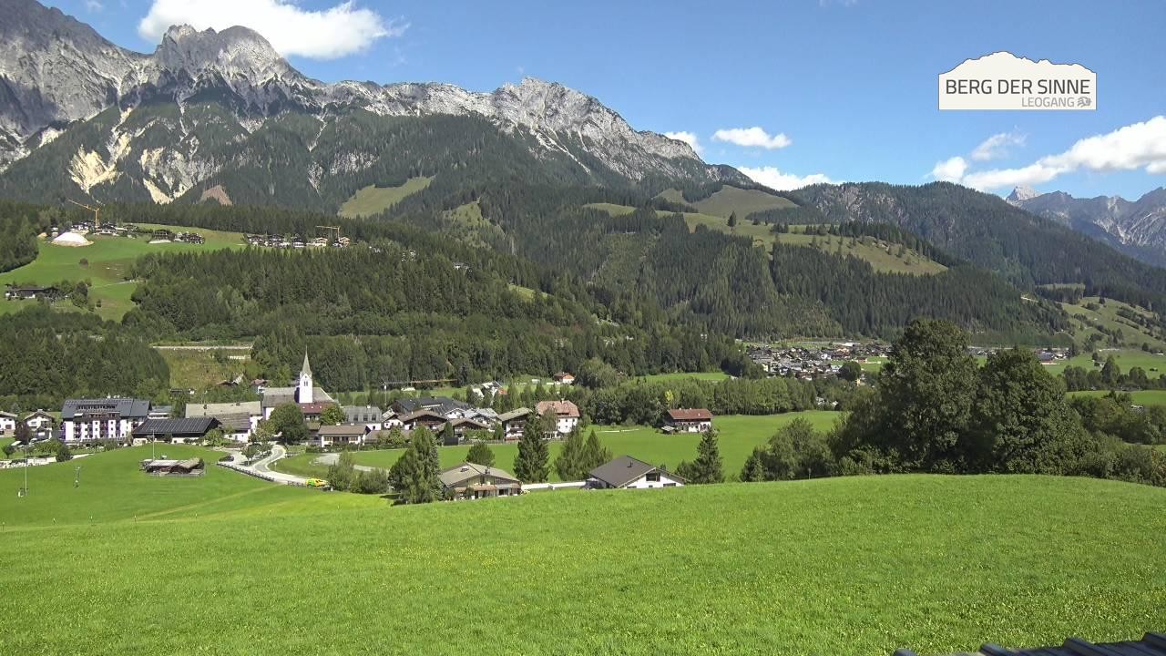 Archiv Foto Webcam Leogang Dorfblick