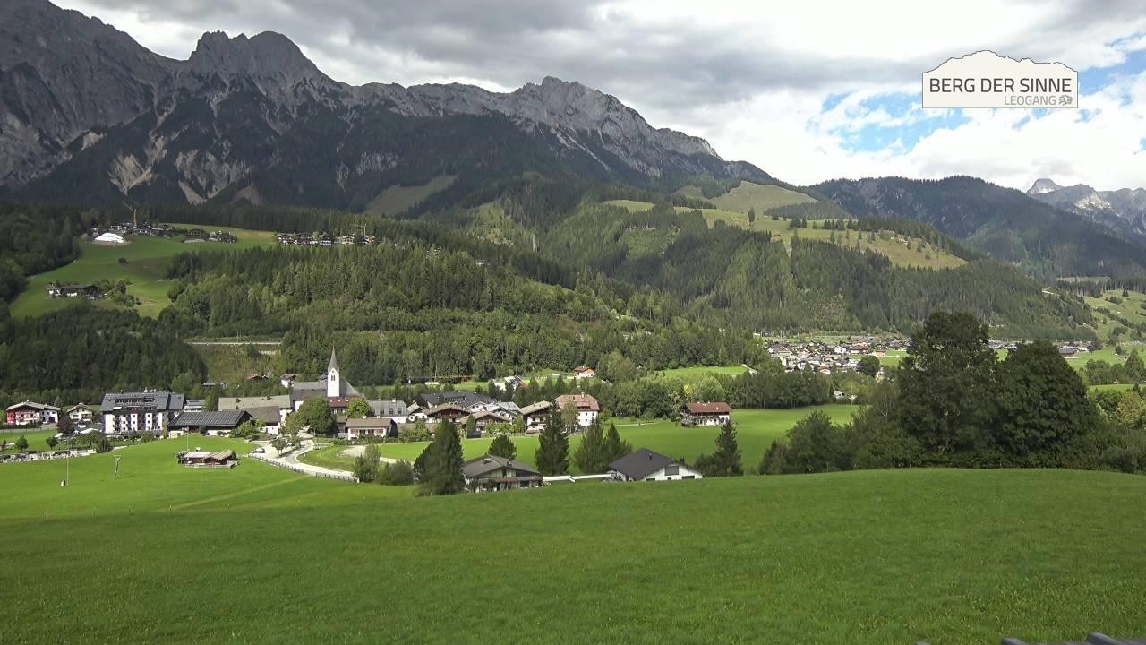 Archiv Foto Webcam Leogang Dorfblick