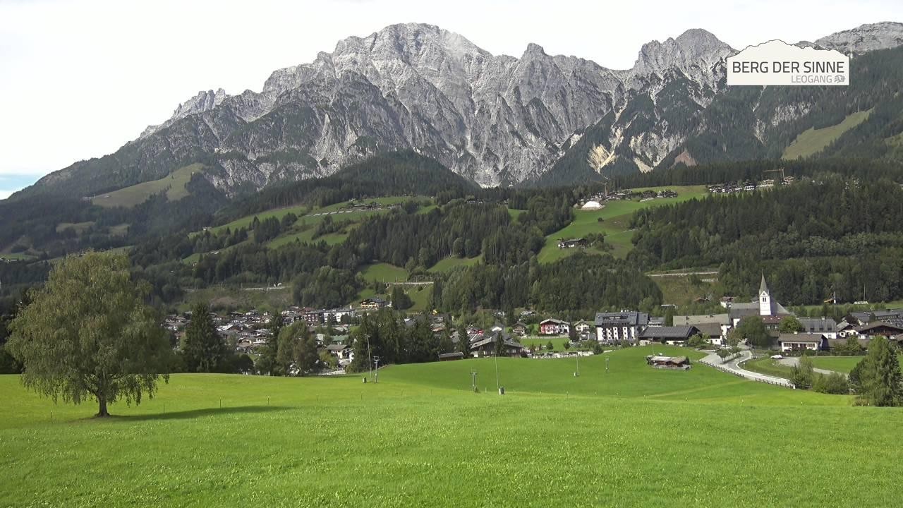 Archiv Foto Webcam Leogang Dorfblick