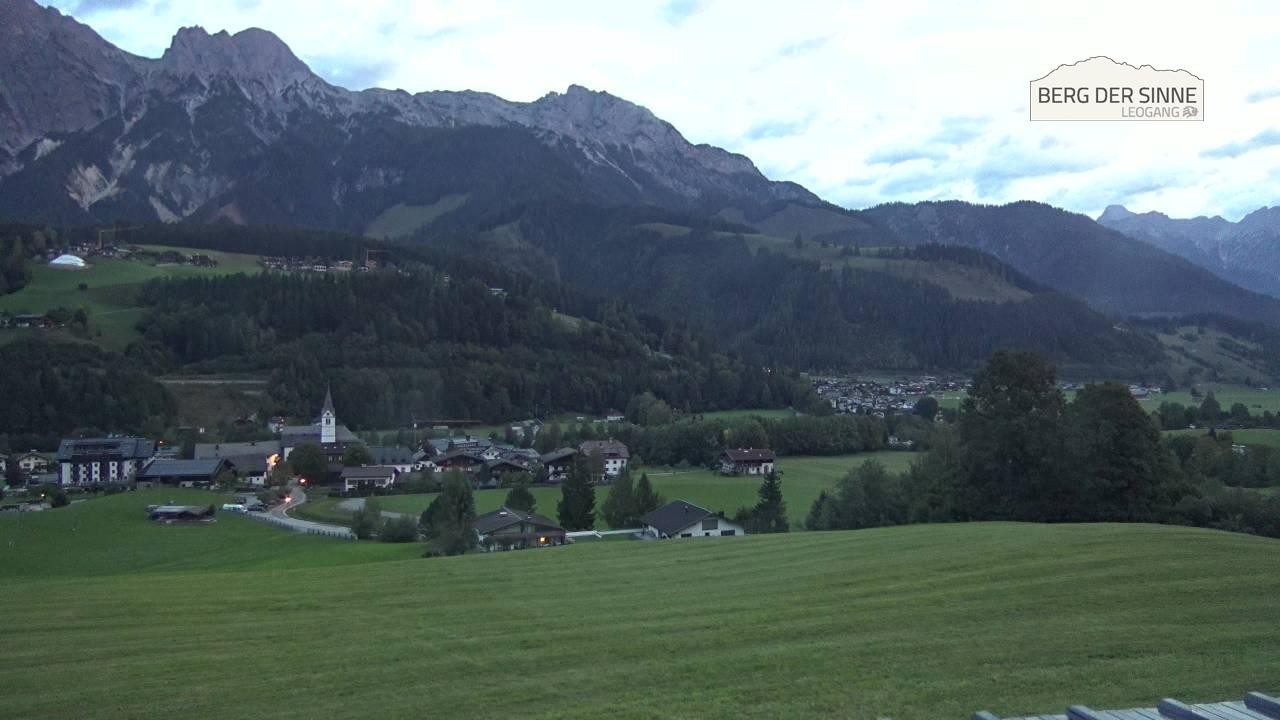 Archiv Foto Webcam Leogang Dorfblick