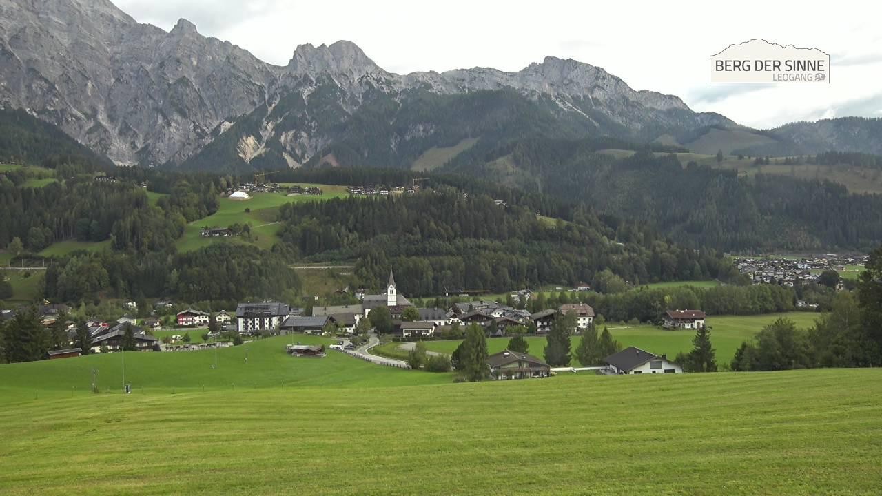 Archiv Foto Webcam Leogang Dorfblick