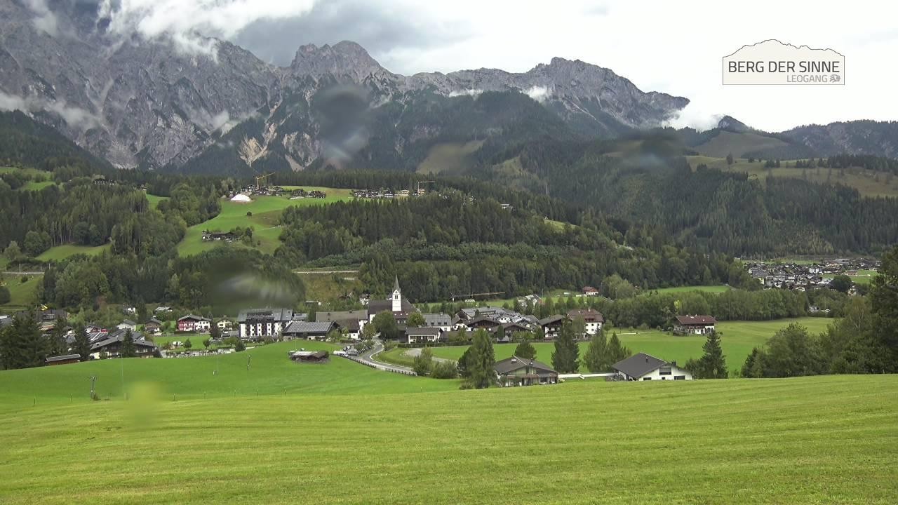 Archiv Foto Webcam Leogang Dorfblick