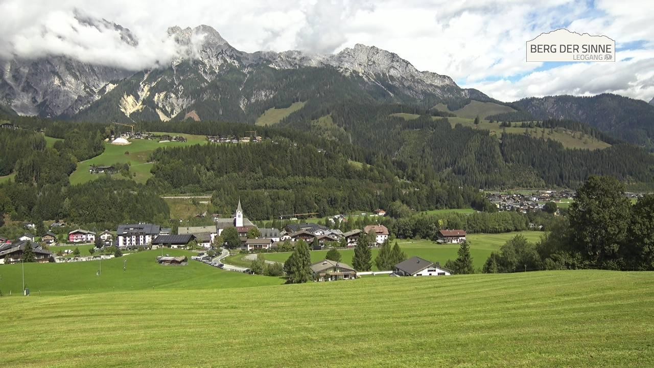 Archiv Foto Webcam Leogang Dorfblick
