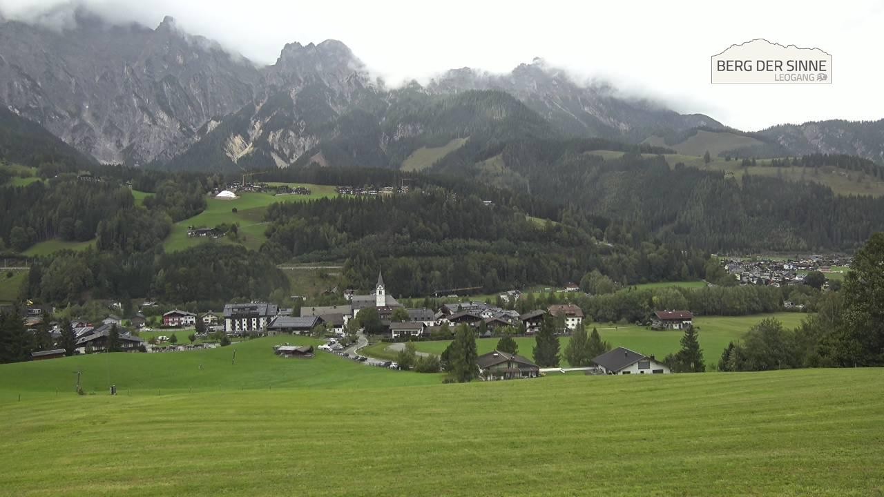 Archiv Foto Webcam Leogang Dorfblick
