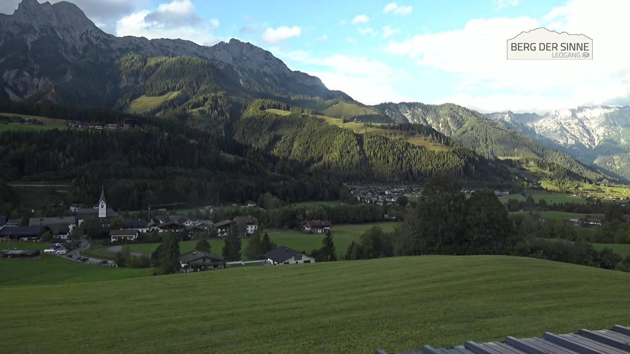 Archiv Foto Webcam Leogang Dorfblick