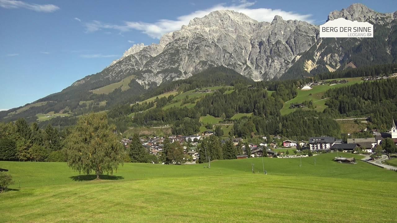 Archiv Foto Webcam Leogang Dorfblick