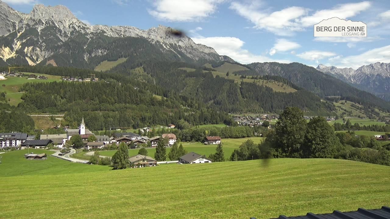 Archiv Foto Webcam Leogang Dorfblick