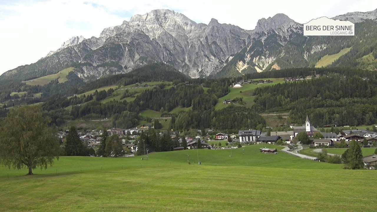 Archiv Foto Webcam Leogang Dorfblick