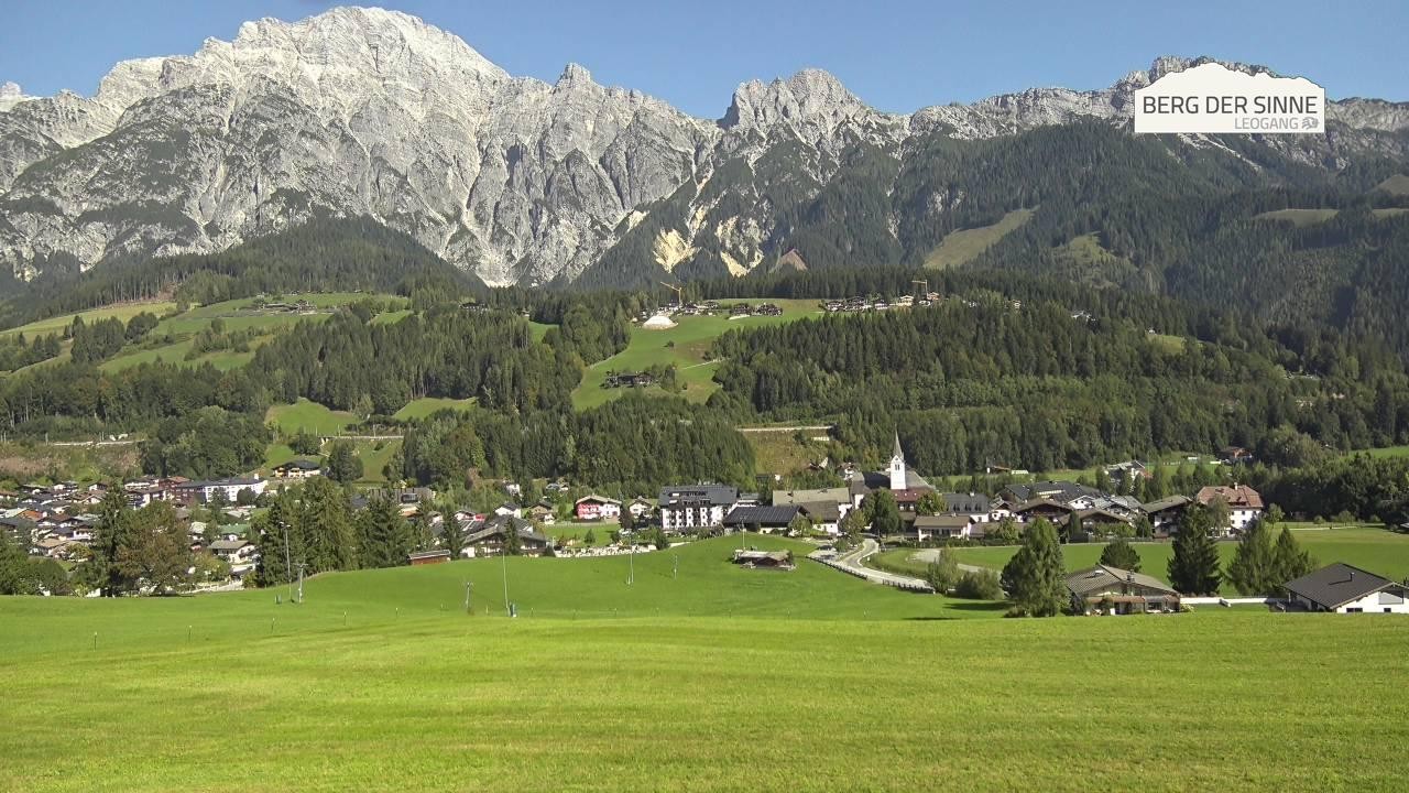 Archiv Foto Webcam Leogang Dorfblick