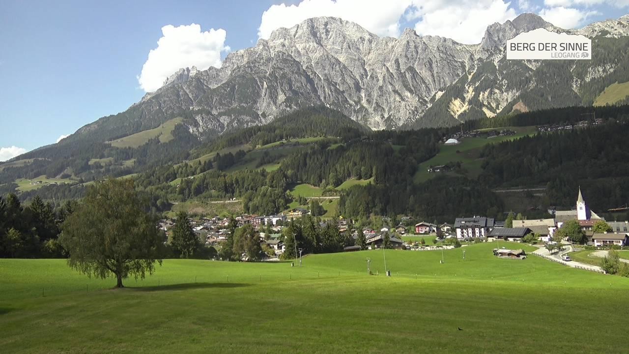 Archiv Foto Webcam Leogang Dorfblick