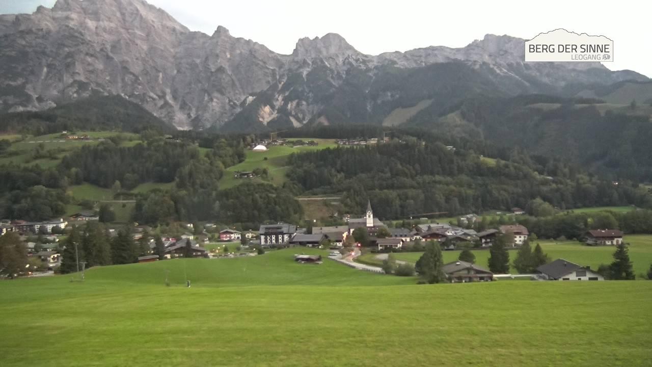 Archiv Foto Webcam Leogang Dorfblick