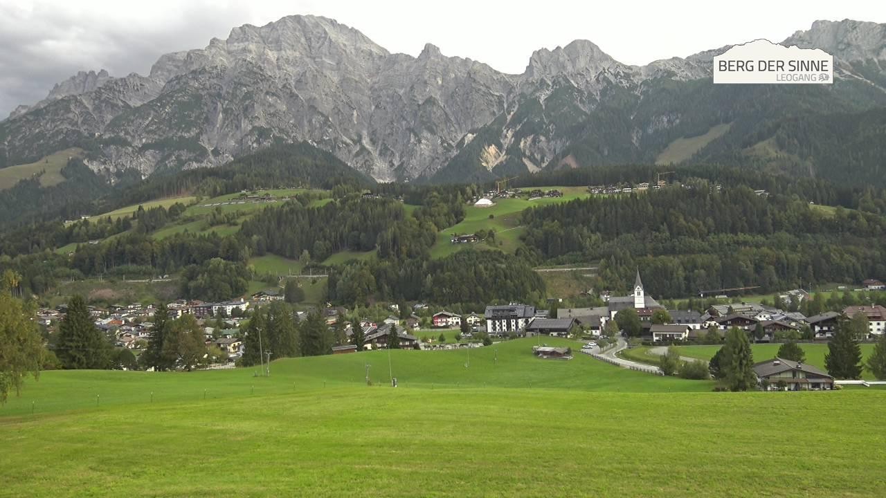 Archiv Foto Webcam Leogang Dorfblick