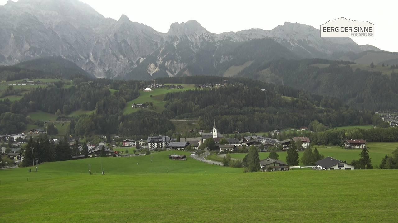 Archiv Foto Webcam Leogang Dorfblick