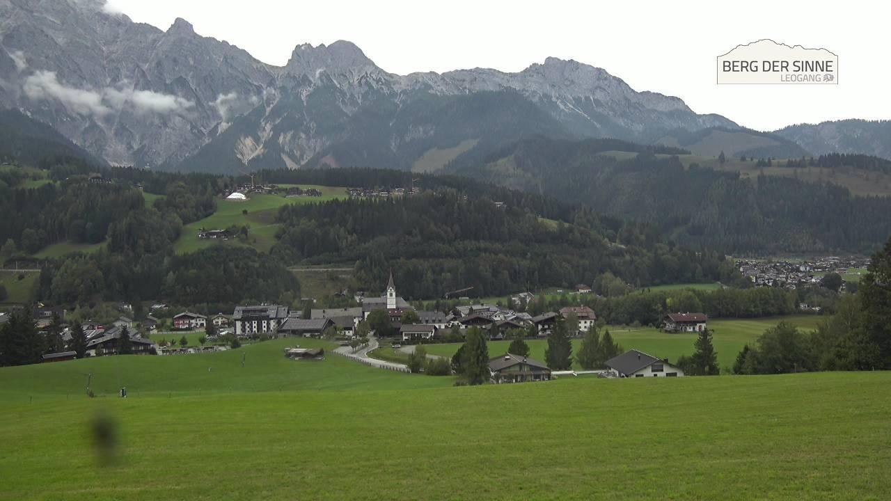 Archiv Foto Webcam Leogang Dorfblick