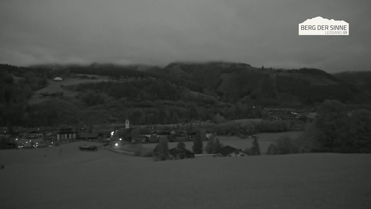 Archiv Foto Webcam Leogang Dorfblick