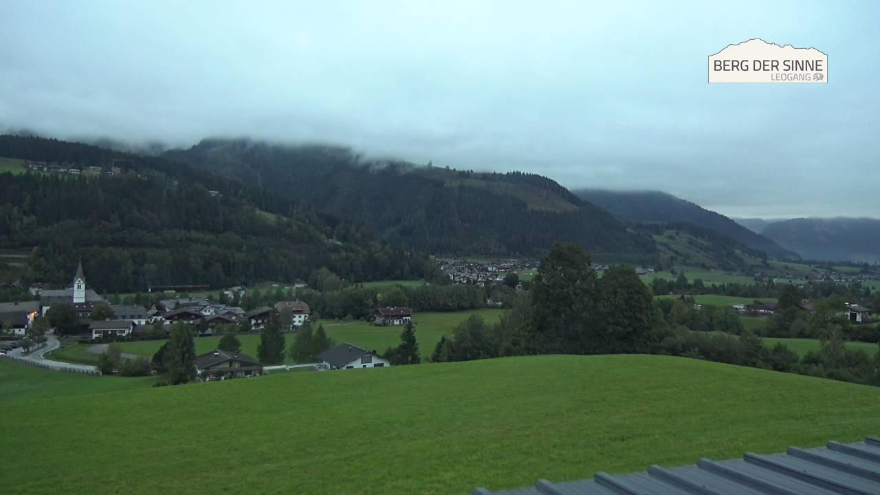 Archiv Foto Webcam Leogang Dorfblick