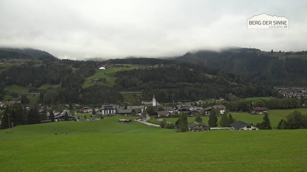 Archiv Foto Webcam Leogang Dorfblick