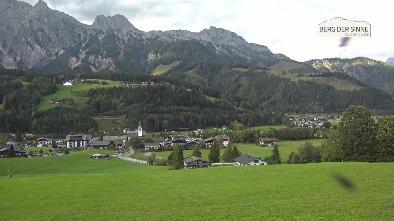 Archiv Foto Webcam Leogang Dorfblick