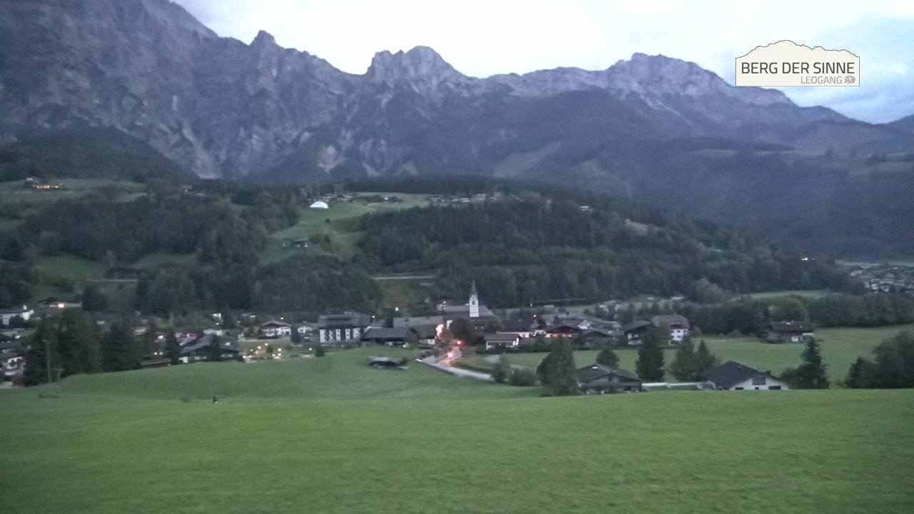 Archiv Foto Webcam Leogang Dorfblick