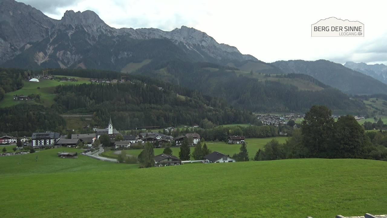Archiv Foto Webcam Leogang Dorfblick