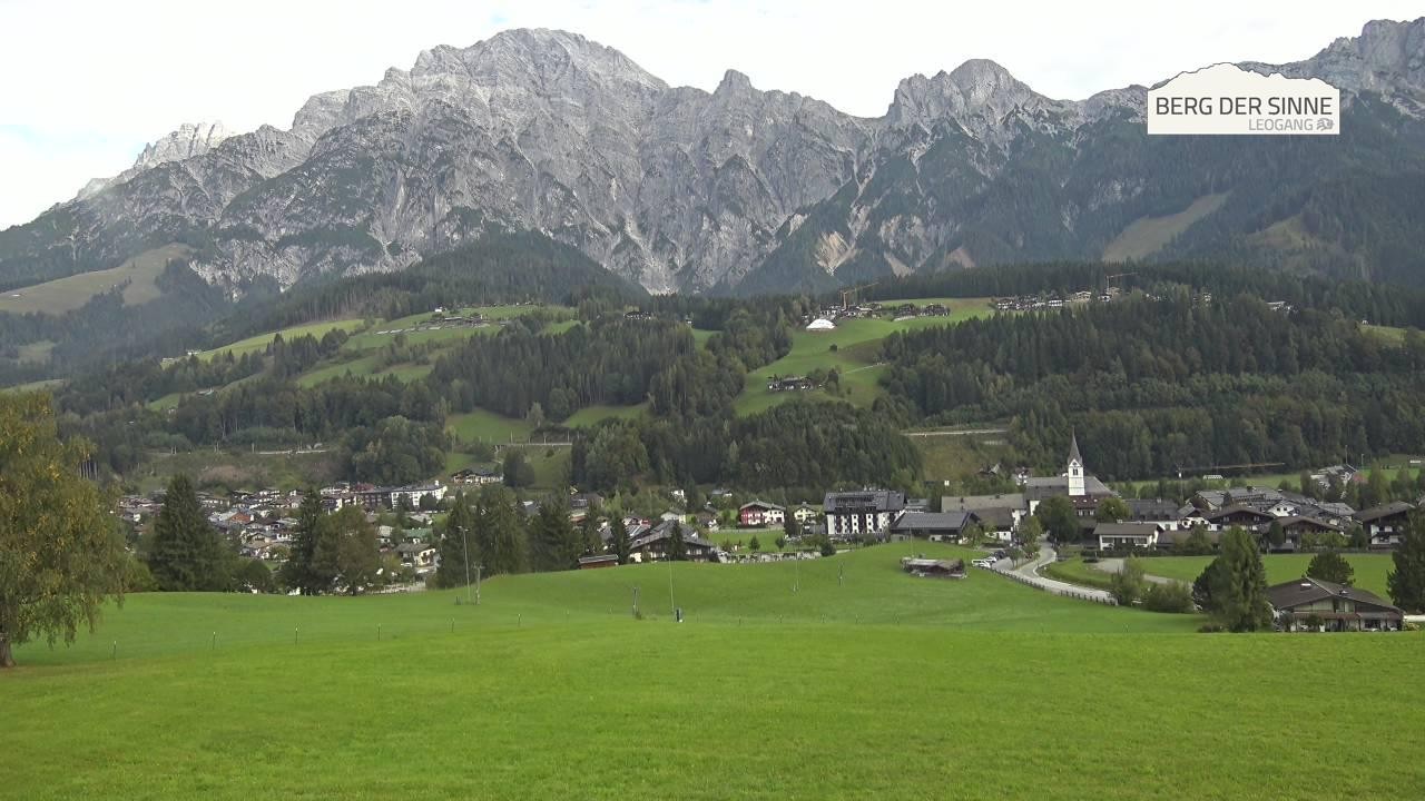 Archiv Foto Webcam Leogang Dorfblick
